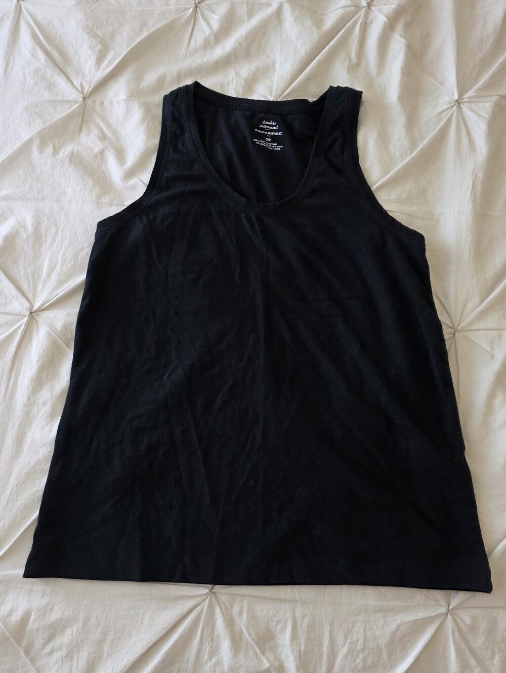 Banana Republic Timeless Black Tank Top Sleeveless Stretch Modal